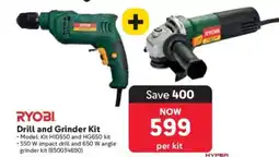 Makro RYOBI Drill and Grinder Kit offer