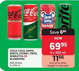 Makro COCA-COLA, FANTA, SPRITE, STONEY, TWIST, SPARLETTA OR SCHWEPPES offer