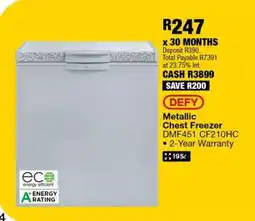 OK Furniture Metallic Chest Freezer offer