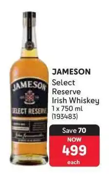 Makro Jameson Select Reserve Irish Whiskey offer