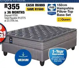 OK Furniture Sealy 152cm Hampshire Pillow-Top Base Set offer