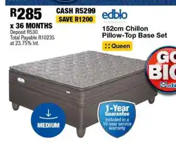 OK Furniture 152cm Chillon Pillow-Top Base Set offer