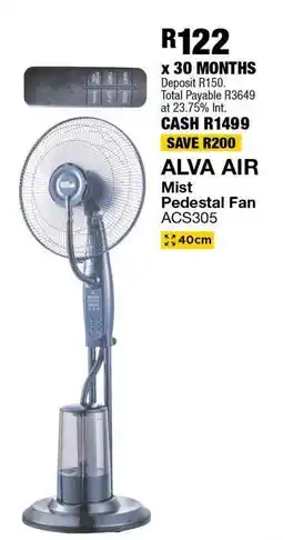 OK Furniture ALVA AIR Mist Pedestal Fan ACS305 offer