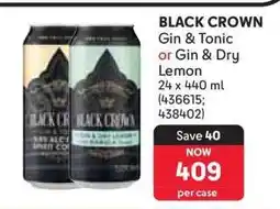 Makro BLACK CROWN Gin & Tonic or Gin & Dry Lemon offer