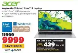 HiFi Corp Acer Aspire Go 15 Intel Core 5 Laptop offer