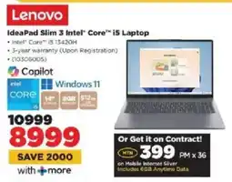 HiFi Corp Lenovo IdeaPad Slim 3 Intel Core i5 Laptop offer