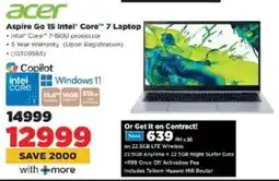 HiFi Corp Acer Aspire Go 15 Intel Core 7 Laptop offer