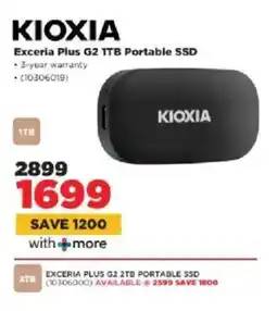 HiFi Corp Kioxia Exceria Plus G2 1TB Portable SSD offer