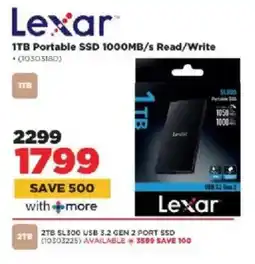 HiFi Corp Lexar 1TB Portable SSD 1000MB/s Read/ Write offer