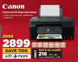 HiFi Corp Canon PIXMA G3470 MegaTank Printer offer