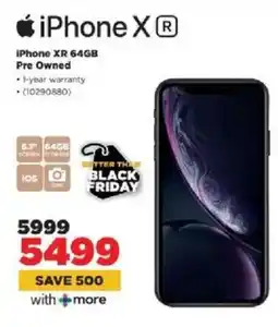 HiFi Corp iPhone XR 64GB Pre Owned offer