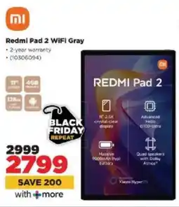 HiFi Corp Redmi Pad 2 WiFi Gray offer