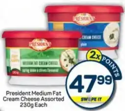 Pick n Pay President Medium Fat Cream Cheese Assorted offer