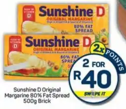 Pick n Pay Sunshine D Original Margarine 80% Fat Spread Brick offer