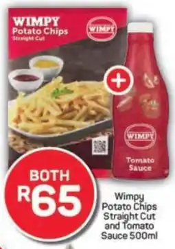 Pick n Pay Wimpy Potato Chips Straight Cut and Tomato Sauce offer