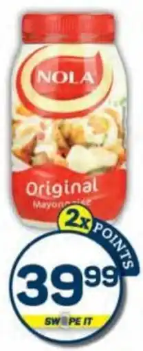 Pick n Pay Nola Original Tangy, Lite or Sweet & Creamy Mayonnaise Assorted offer