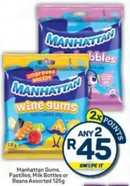 Pick n Pay Manhattan Gums, Pastilles, Milk Bottles or Beans Assorted offer