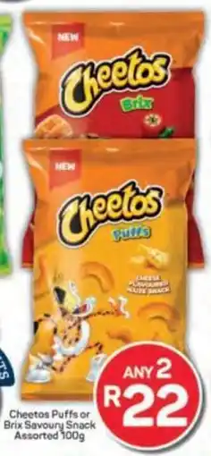 Pick n Pay Cheetos Puffs or Brix Savoury Snack Assorted offer