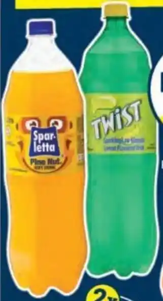 Pick n Pay Sparletta or Twist Flavoured Carbonated Soft Drink Assorted offer