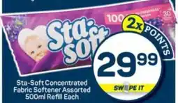 Pick n Pay Sta-Soft Concentrated Fabric Softener Assorted Refill offer