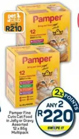 Pick n Pay Pamper Fine Cuts Cat Food in Jelly or Gravy Assorted Multipack offer