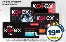 Pick n Pay Kotex Maxi Pads Assorted or Pantyliners offer