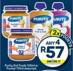 Pick n Pay Purity 2nd Foods or Pureed Assorted offer