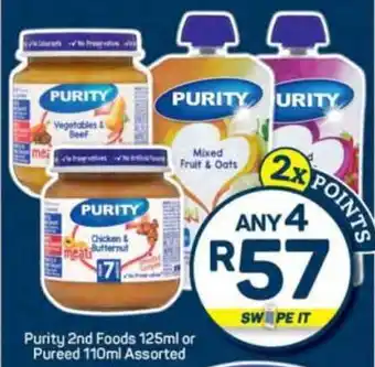Pick n Pay Purity 2nd Foods or Pureed Assorted offer