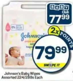 Pick n Pay Johnson's Baby Wipes Assorted offer