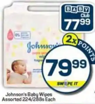 Pick n Pay Johnson's Baby Wipes Assorted offer