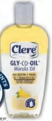 Pick n Pay Clere Glyco Oil, Marula or Tissue Oil Assorted offer