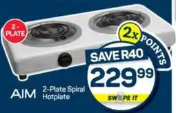 Pick n Pay AIM 2-Plate Spiral Hotplate offer