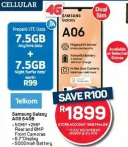 Pick n Pay Samsung Galaxy A06 64GB offer