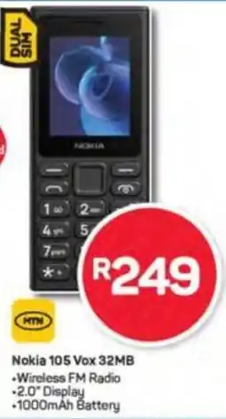 Pick n Pay Nokia 105 Vox 32MB offer