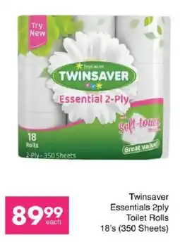 Save Hyper Twinsaver Essentials 2ply Toilet Rolls offer