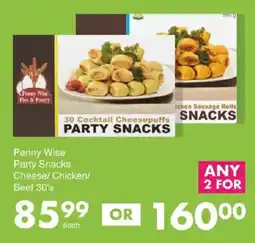 Save Hyper Penny Wise Party Snacks Cheese/ Chicken/ Beef offer