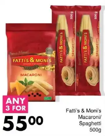 Save Hyper Fatti's & Moni's Macaroni/ Spaghetti offer