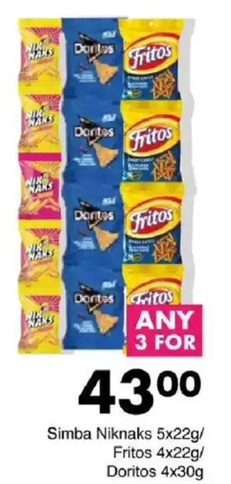 Save Hyper Simba Niknaks/ Fritos/ Doritos offer
