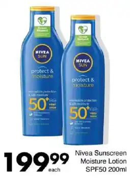 Save Hyper Nivea Sunscreen Moisture Lotion SPF50 offer