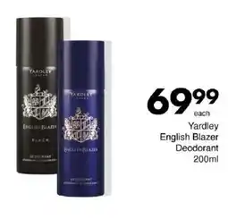 Save Hyper Yardley English Blazer Deodorant offer