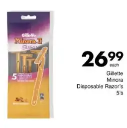 Save Hyper Gillette Minora Disposable Razor's offer