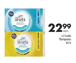 Save Hyper Lil Lets Tampons offer