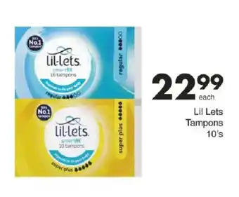 Save Hyper Lil Lets Tampons offer