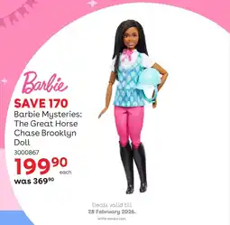 ToysRUs Barbie Mysteries The Great Horse Chase Brooklyn Doll offer