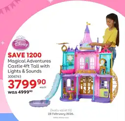 ToysRUs Disney Magical Adventures Castle 4ft Tall with Lights & Sounds offer