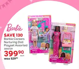 ToysRUs Barbie Careers Nurturing Doll Playset Assorted offer