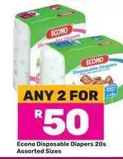 Game Econo Disposable Diapers 20s offer