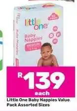 Game Little One Baby Nappies Value Pack Assorted Sizes offer