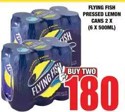 Boxer FLYING FISH Pressed Lemon Cans 2 x (6 x 500ml) offer