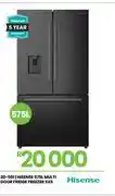 Fair Price Hisense 575L SxS Multi Door Fridge/Freezer 20-581 offer